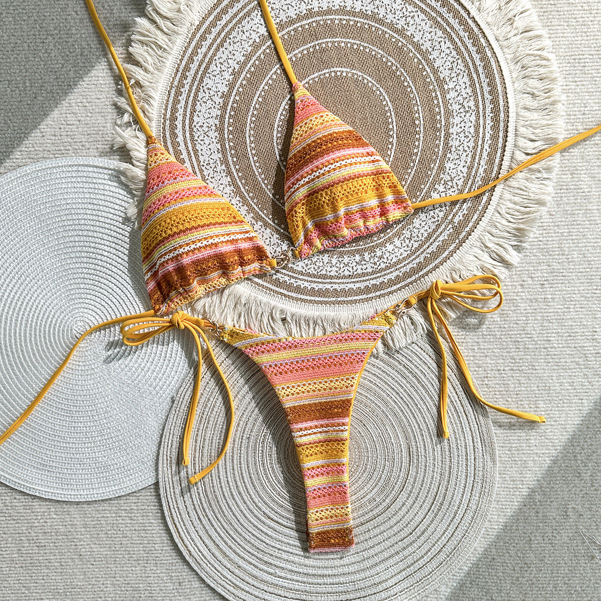 Striped Colorblock One-Piece Swimsuit