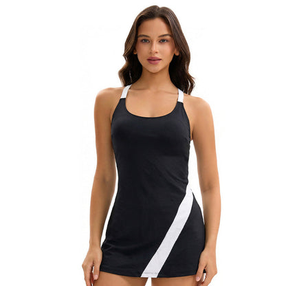 Slit Two-Way One-Piece Swimsuit