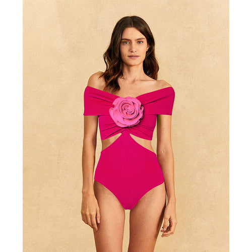 Rose Floral One-Piece Swimsuit