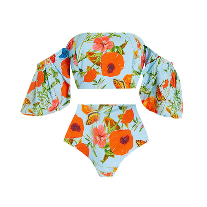 Slit Beach Bikini Set