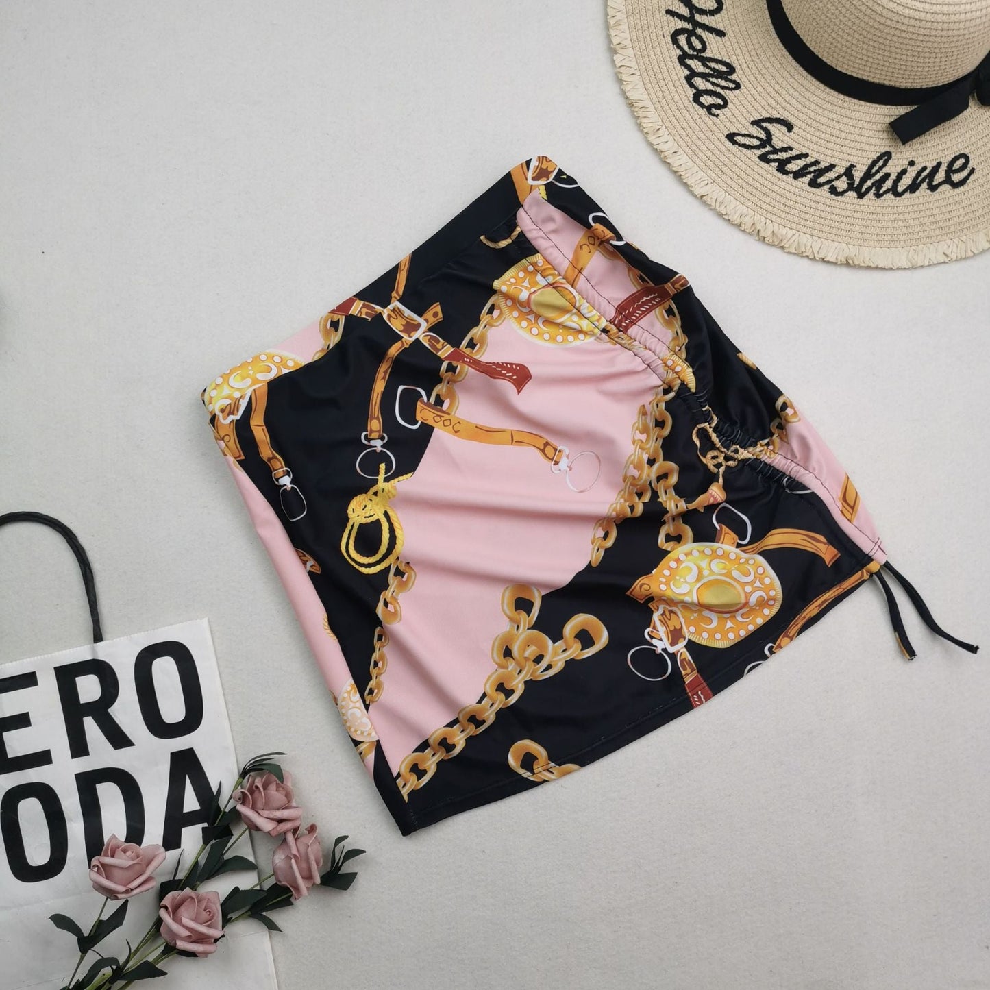 Print Triangle Bikini Set