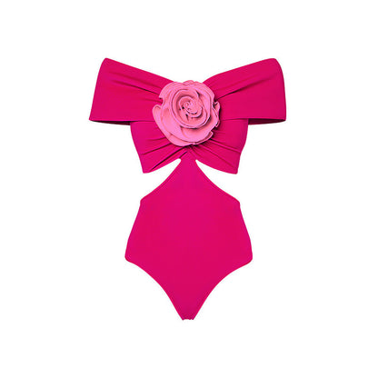 Rose Floral One-Piece Swimsuit