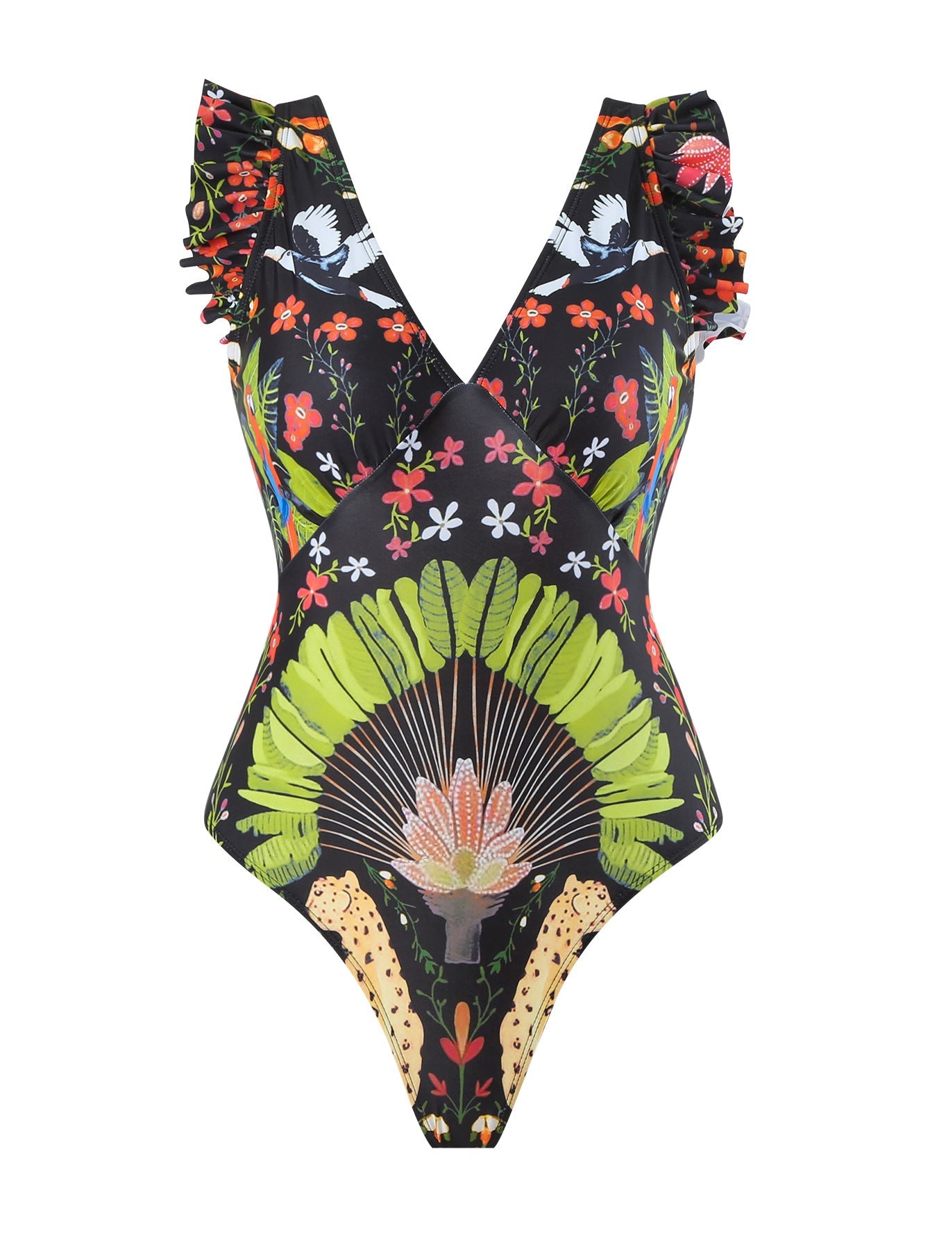 Print Modest One-Piece Swimsuit