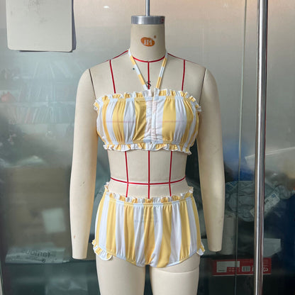 Retro Stripe Bikini Set