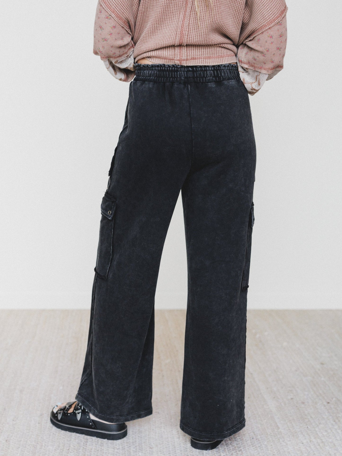 It's a Match Wide Leg Pants - Ash Black