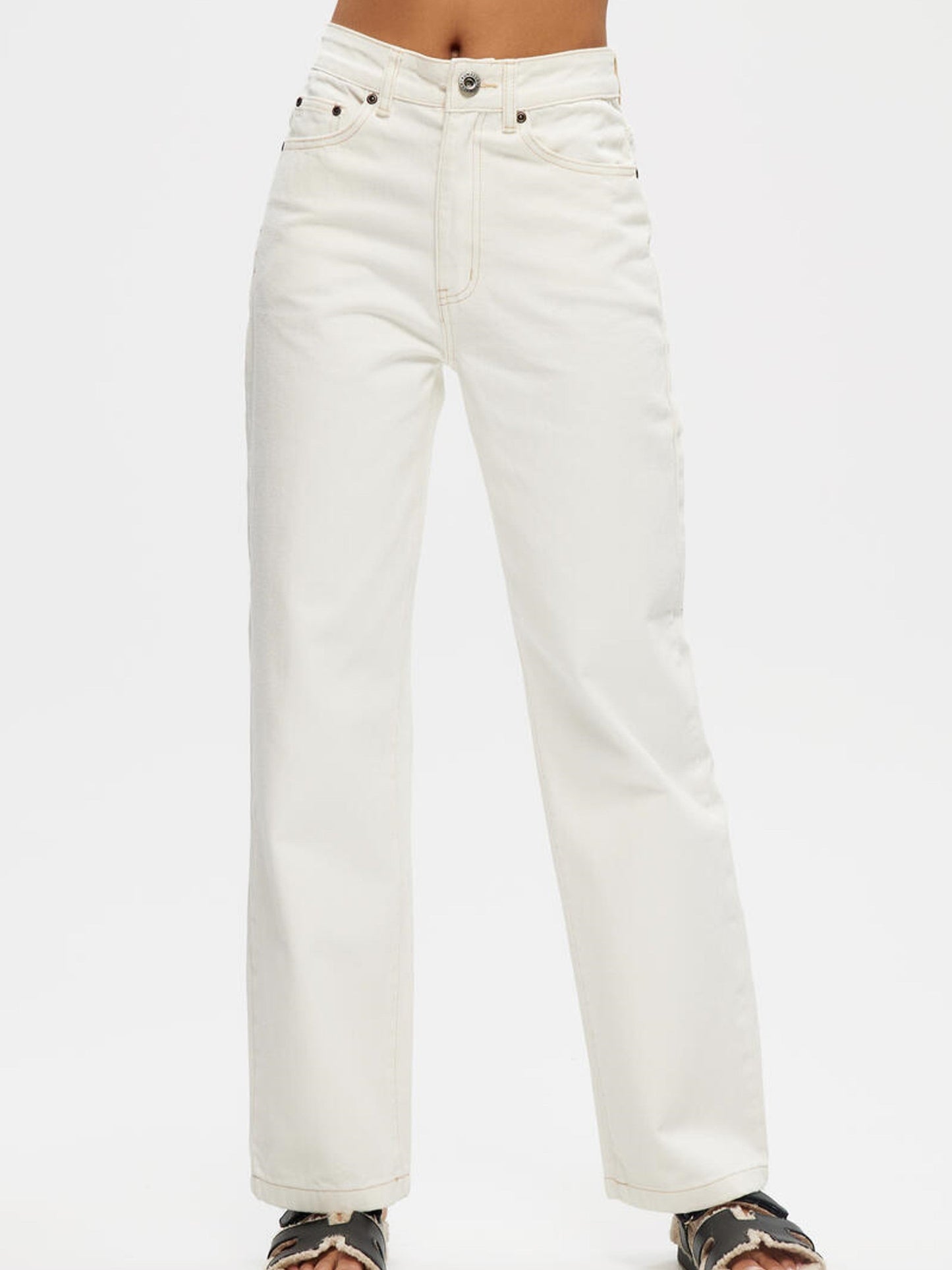 KUWALLA Wide Leg High Rise Denim