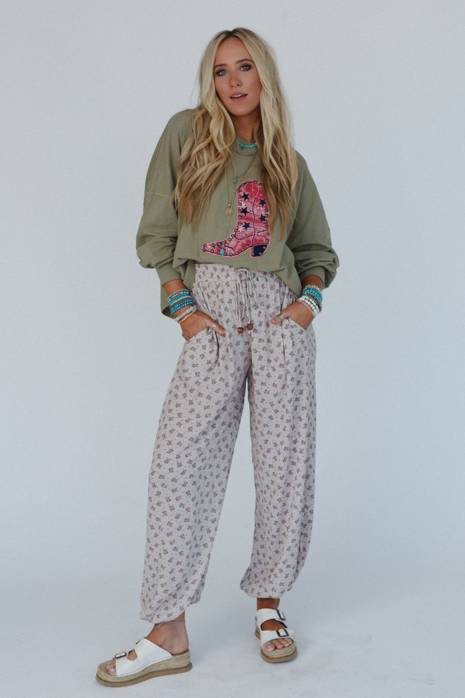 The Nest Emberlyn Wide Leg Cinched Pants - Taupe