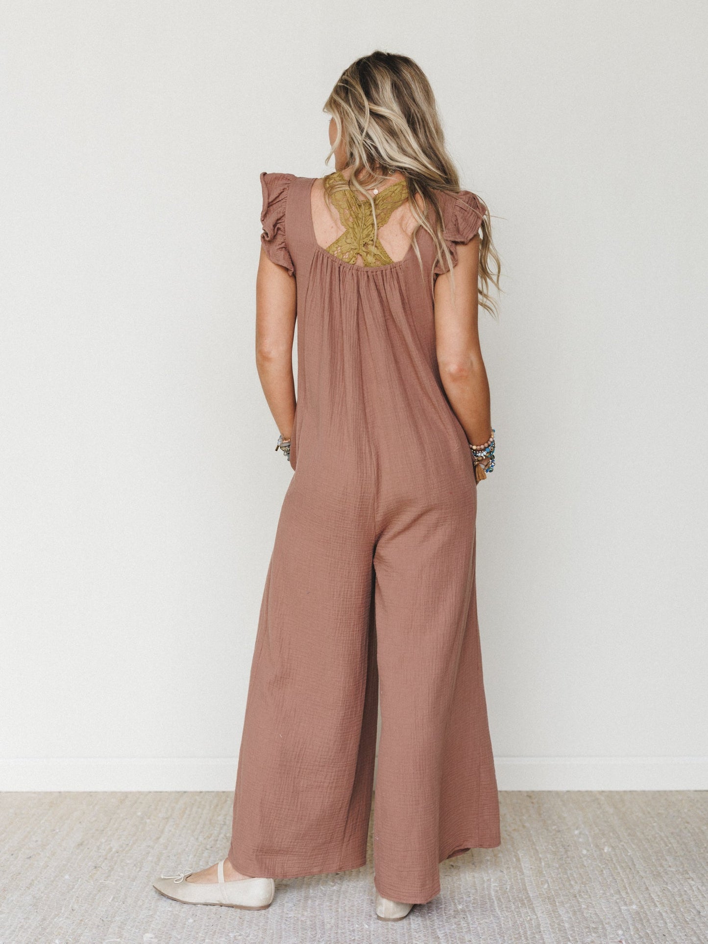 Calm Waves Jumpsuit - Mocha