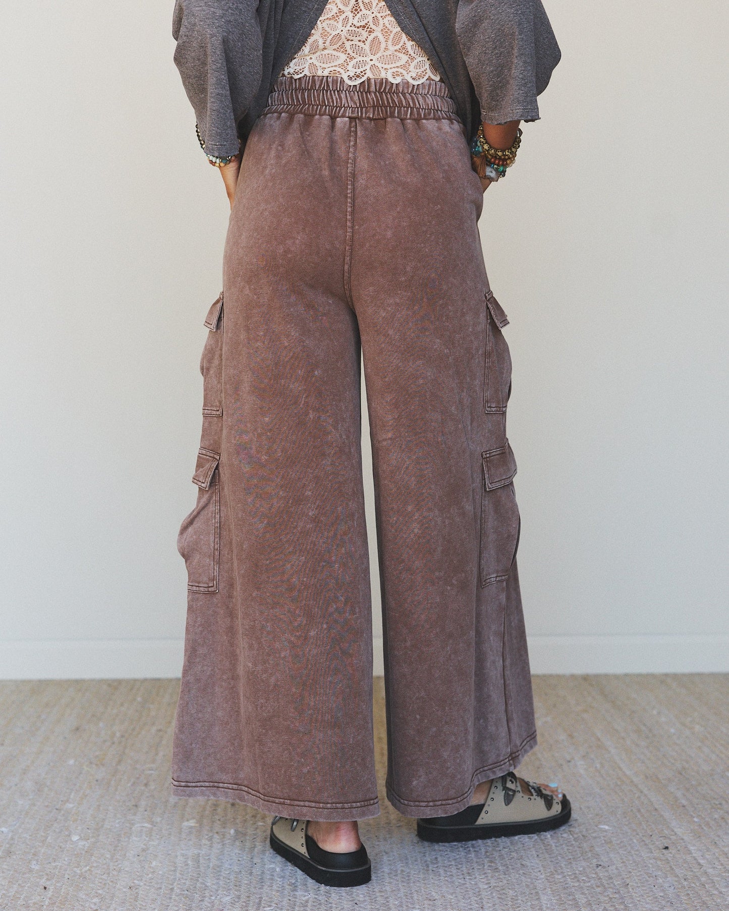 Cool Theory Wide Leg Pants - Brown