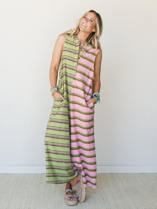 The Nest Cruise Lines Jumpsuit - Brown Pink