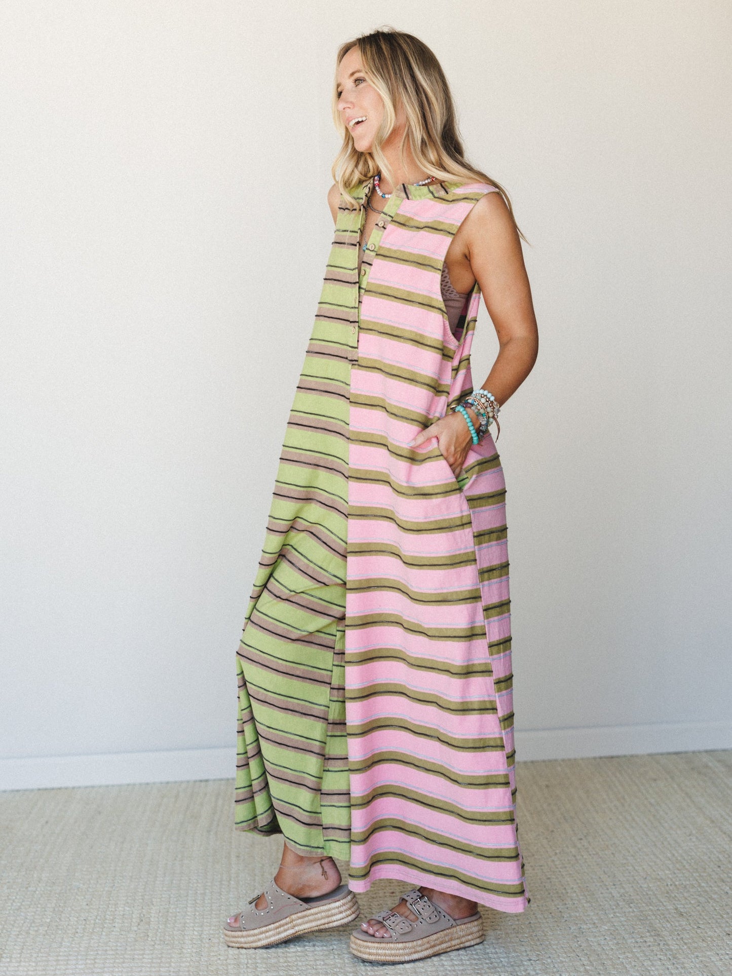 The Nest Cruise Lines Jumpsuit - Brown Pink