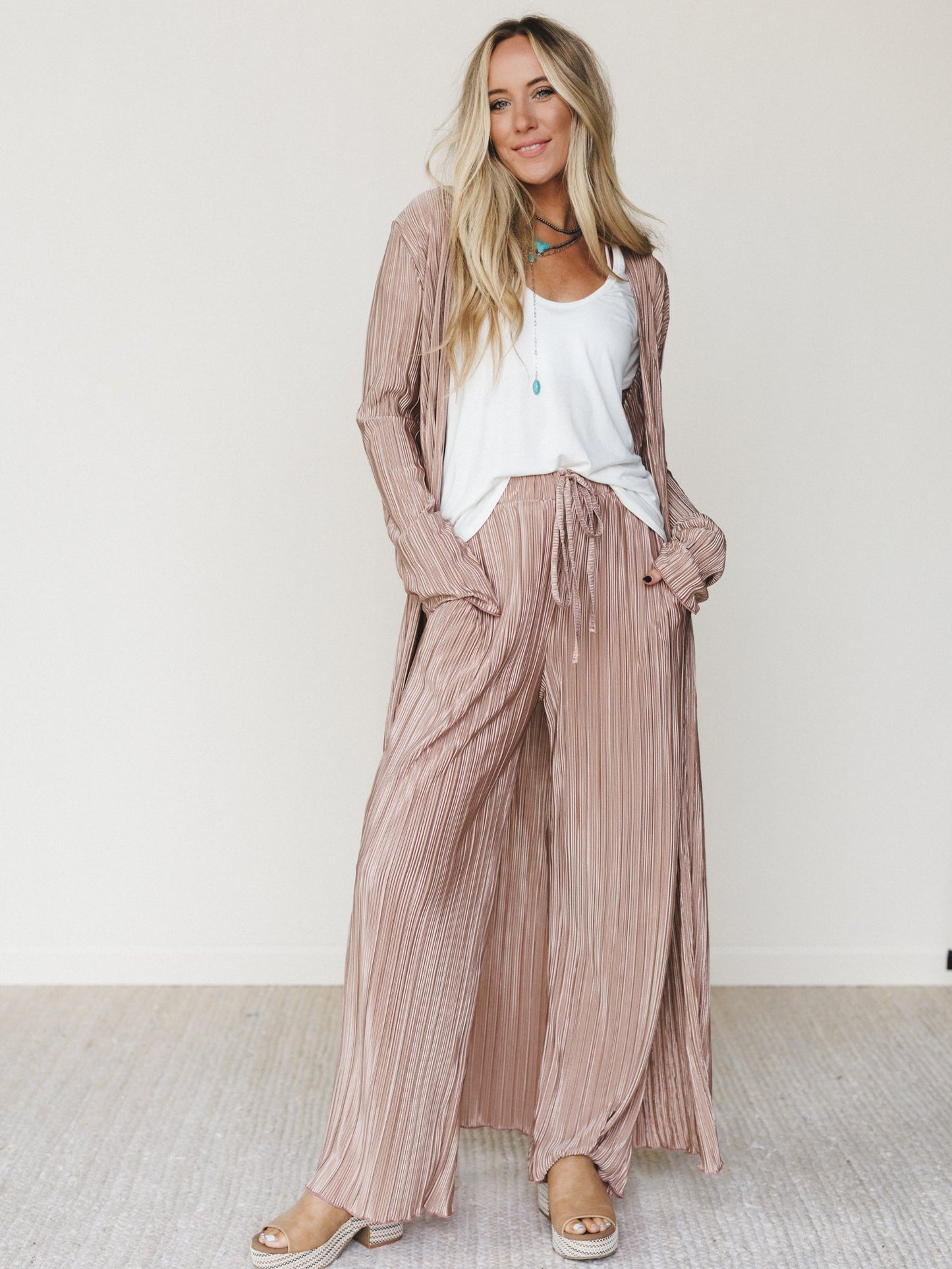 The Nest Nightingale Wide Leg Pants - Taupe