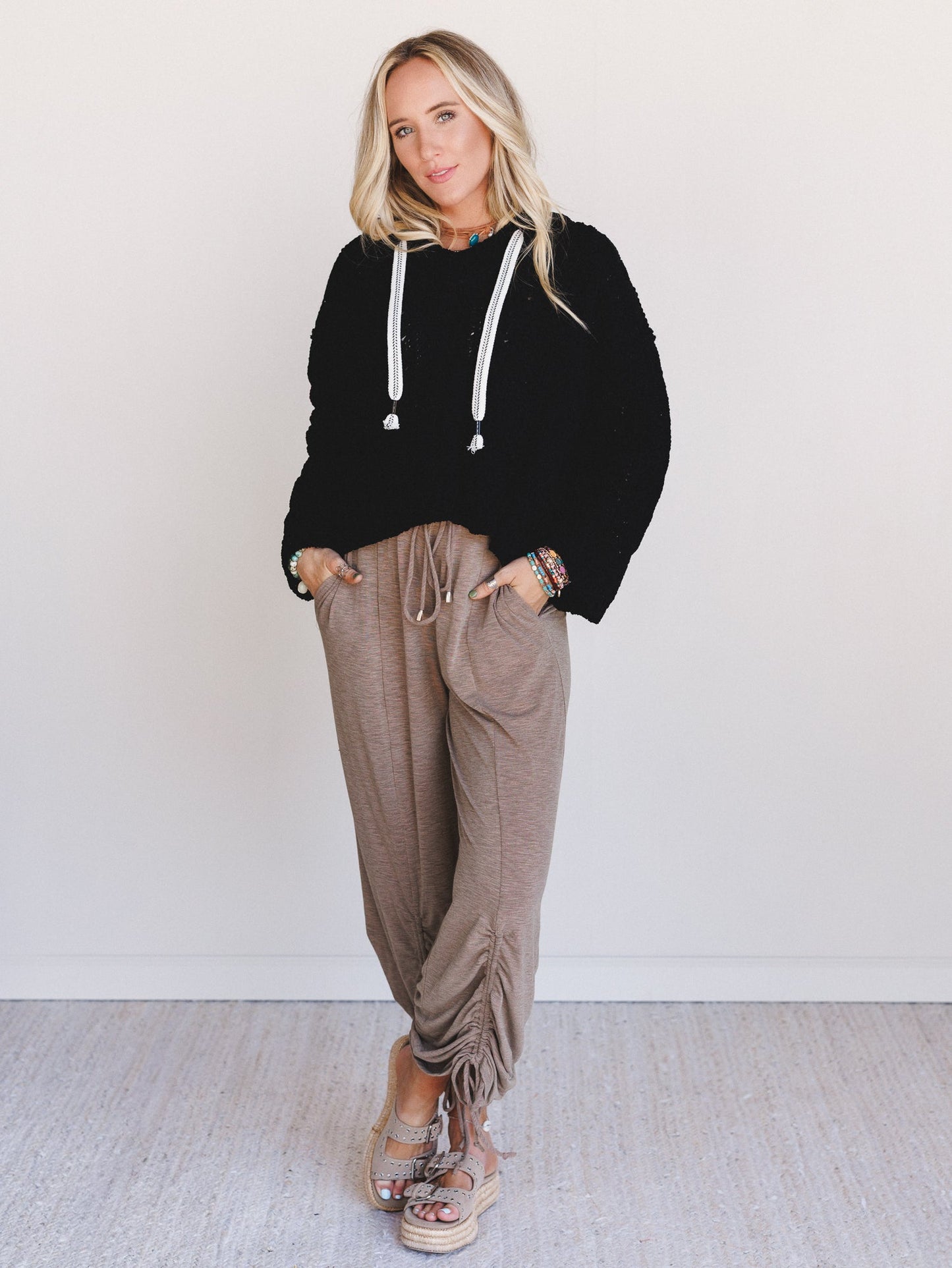 The Nest Solie Cinched Pants - Mocha