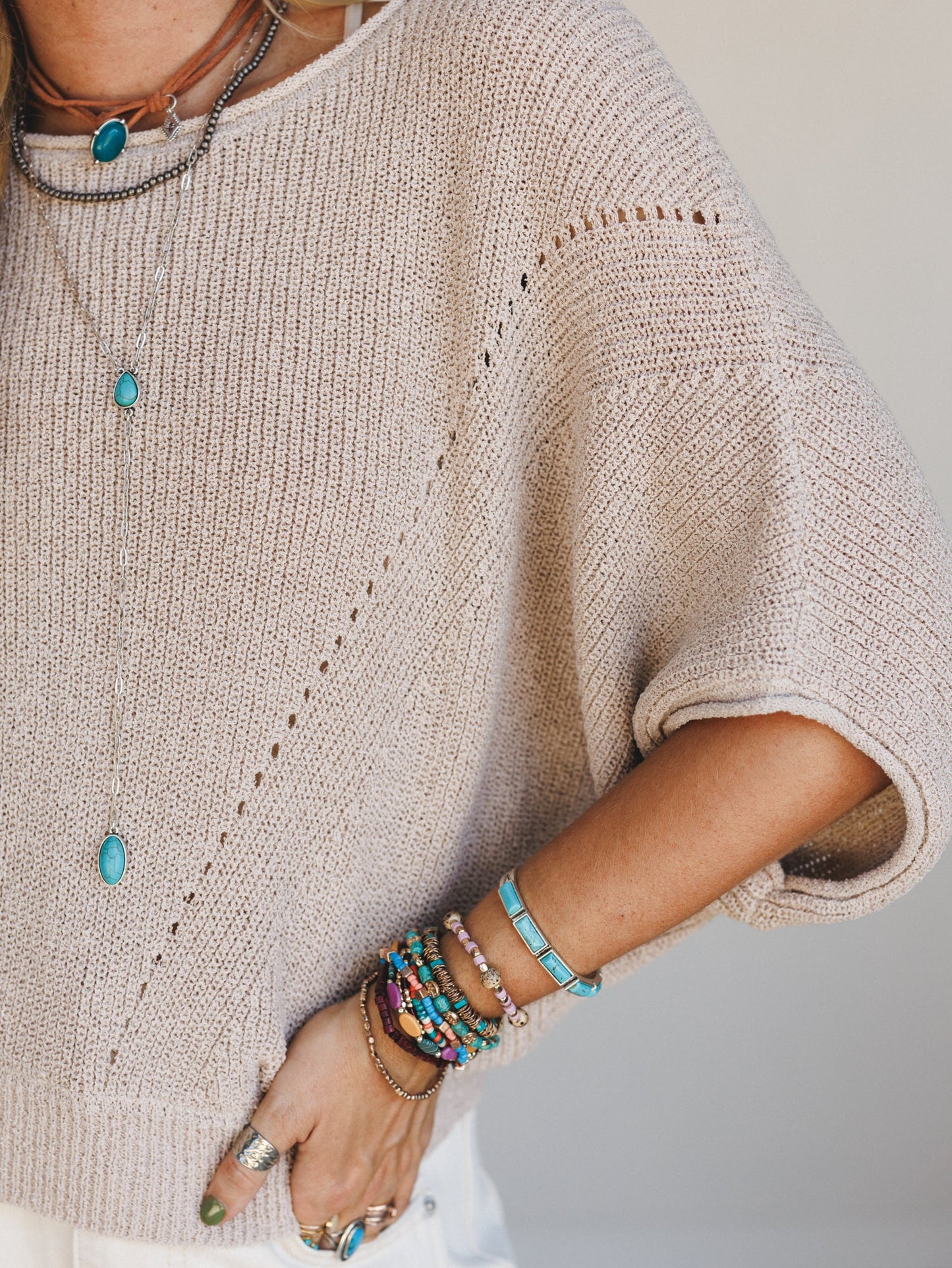 Somewhere Soft Sweater Top - Oatmeal