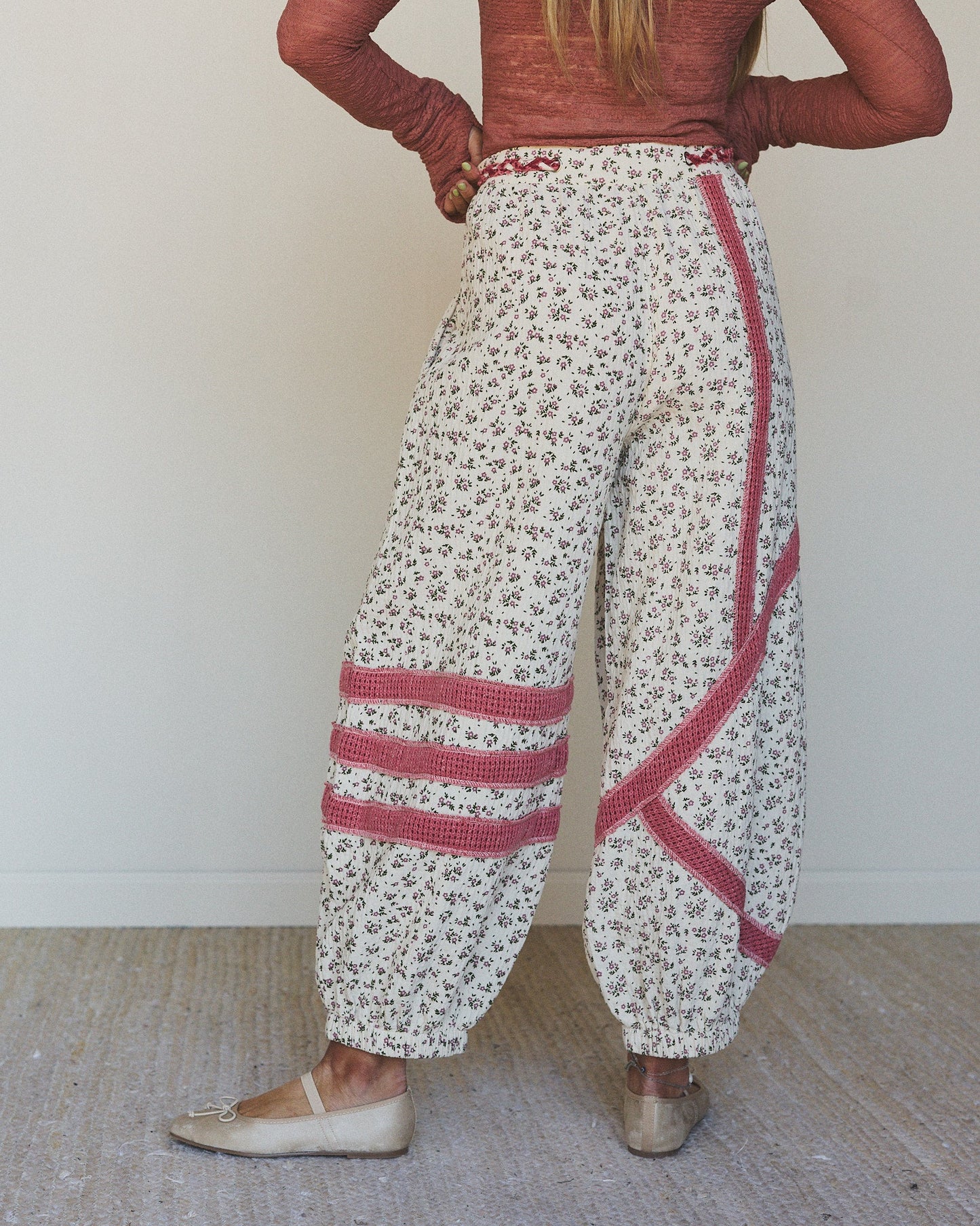 Star Child Pants - Ivory Hibiscus