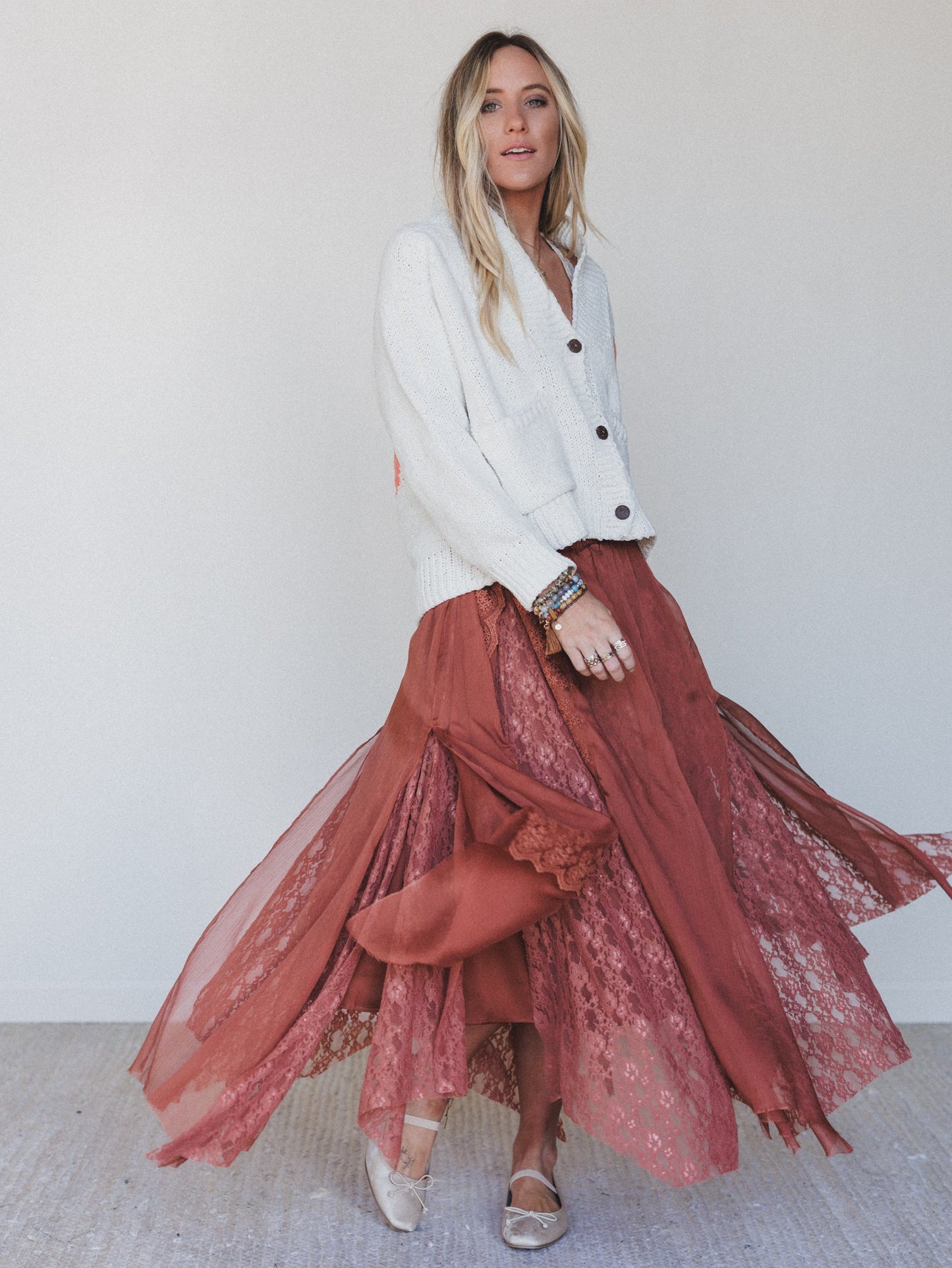 Pixi Disco Maxi Skirt - Chocolate