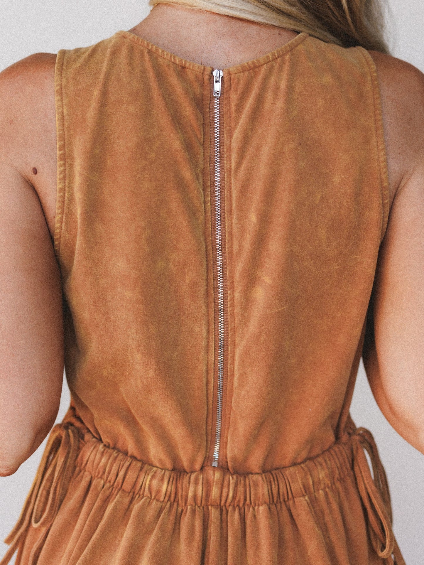 Turning Point Washed Cargo Jumpsuit - Camel