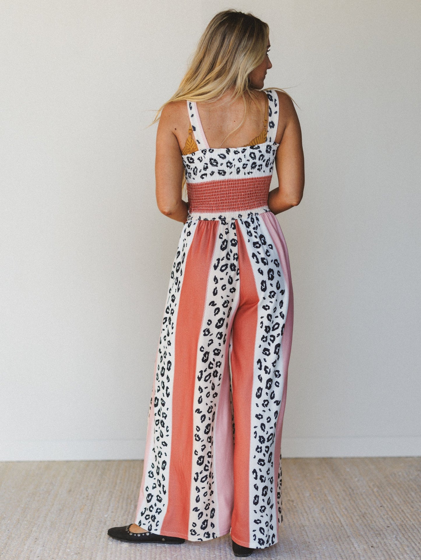 Serendipity Animal Print Jumpsuit - Coral