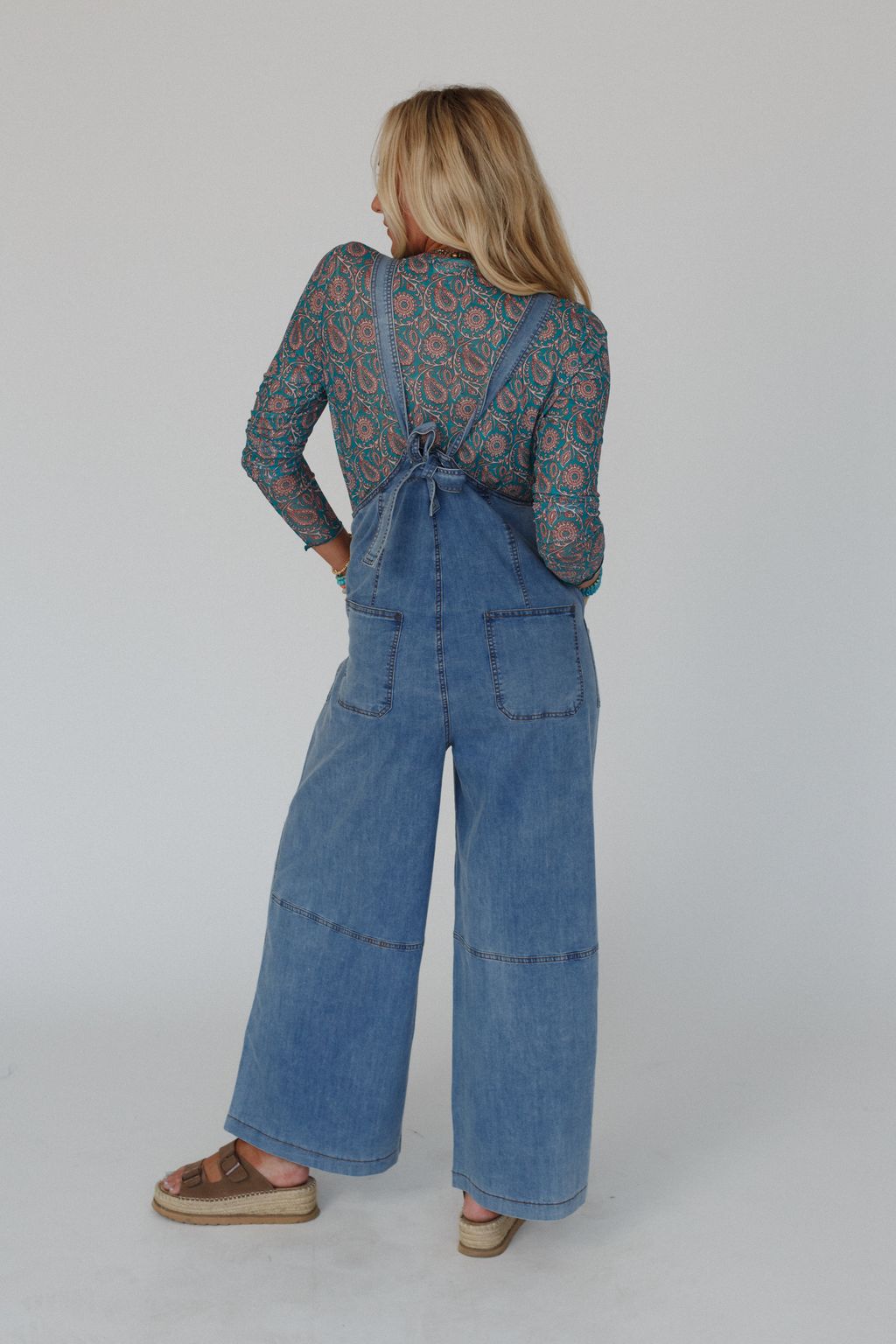 The Nest Dock Town Button Up Jumpsuit - Denim