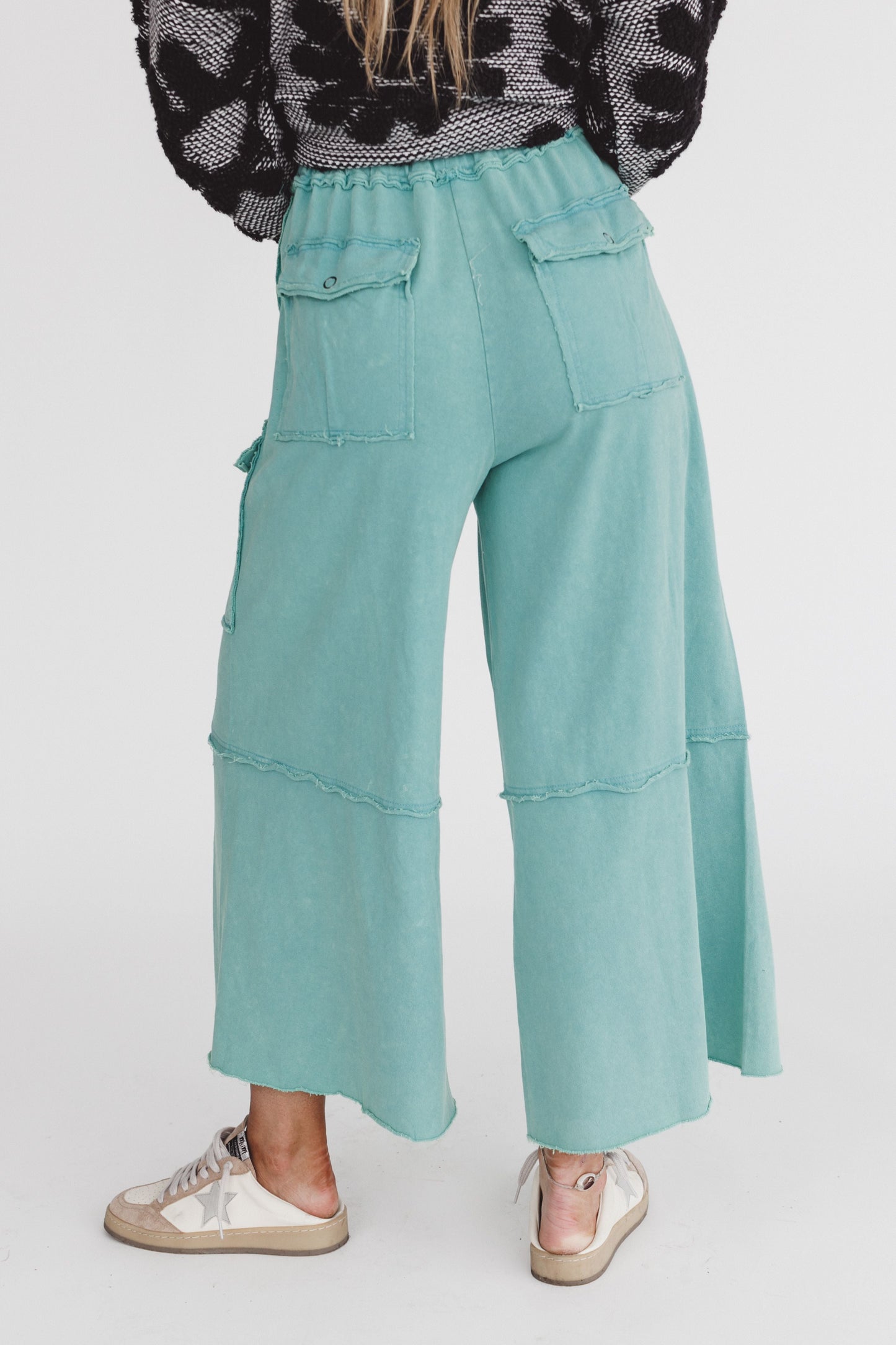 Game On Cargo Wide Leg Pant - Green
